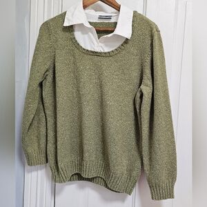 Croft & Barrow Sage Green Crew Neck Sweater